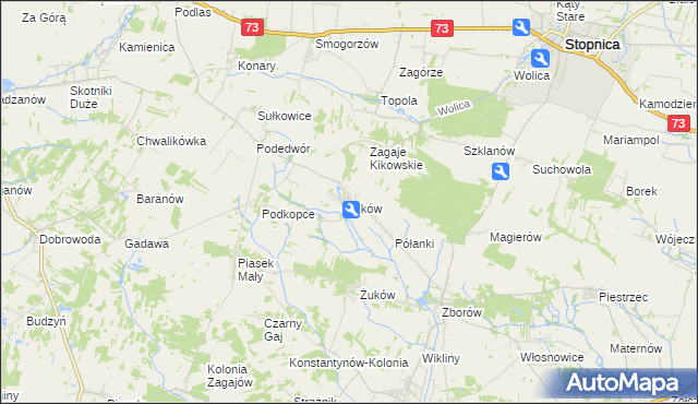 mapa Kików, Kików na mapie Targeo