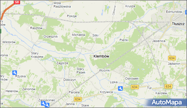 mapa Klembów, Klembów na mapie Targeo