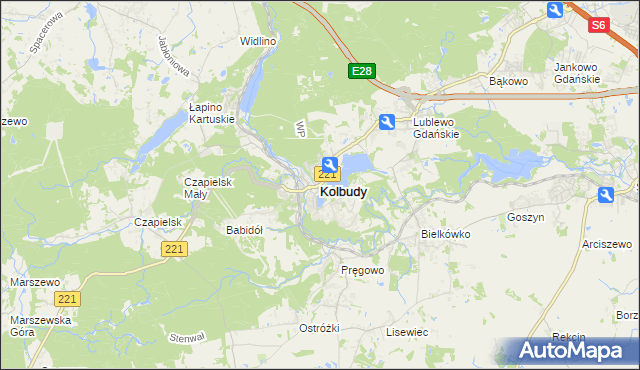 mapa Kolbudy, Kolbudy na mapie Targeo