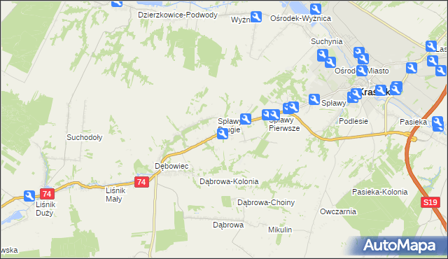 mapa Kowalin, Kowalin na mapie Targeo