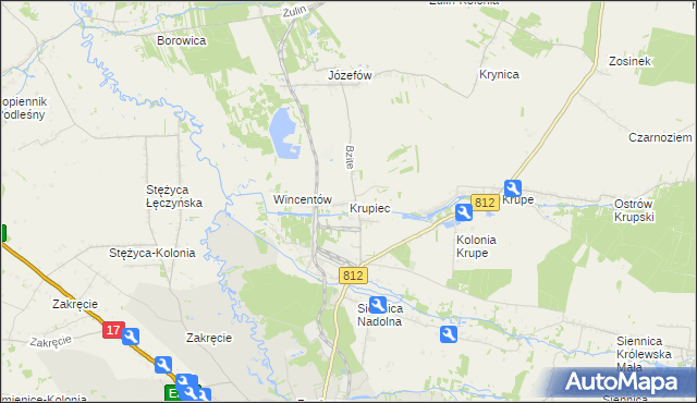 mapa Krupiec, Krupiec na mapie Targeo