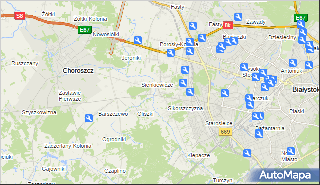 mapa Krupniki, Krupniki na mapie Targeo