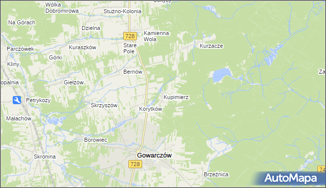 mapa Kupimierz, Kupimierz na mapie Targeo