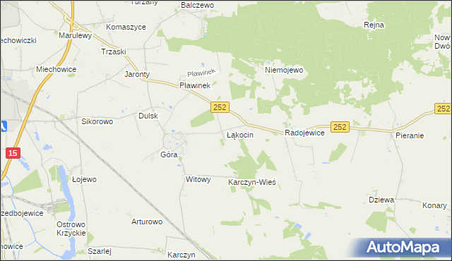 mapa Łąkocin, Łąkocin na mapie Targeo