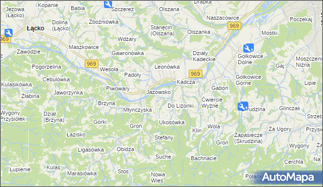 mapa Łazy Brzyńskie, Łazy Brzyńskie na mapie Targeo
