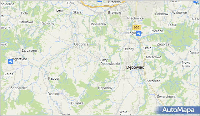 mapa Łazy Dębowieckie, Łazy Dębowieckie na mapie Targeo