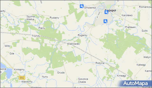mapa Łobzowo gmina Sępopol, Łobzowo gmina Sępopol na mapie Targeo
