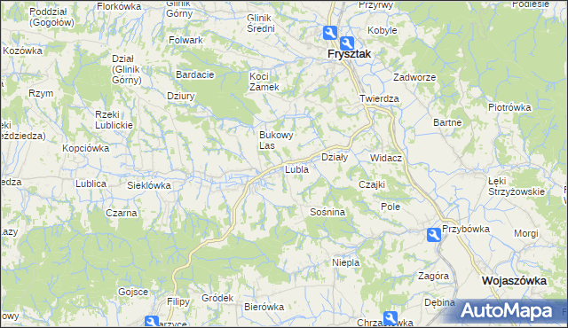 mapa Lubla, Lubla na mapie Targeo