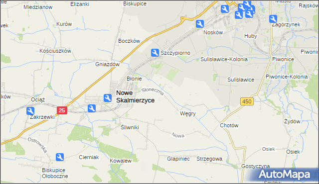 mapa Mączniki gmina Nowe Skalmierzyce, Mączniki gmina Nowe Skalmierzyce na mapie Targeo