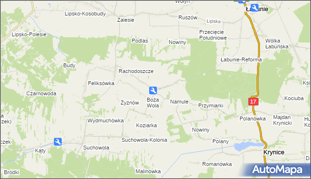 mapa Majdan Ruszowski, Majdan Ruszowski na mapie Targeo