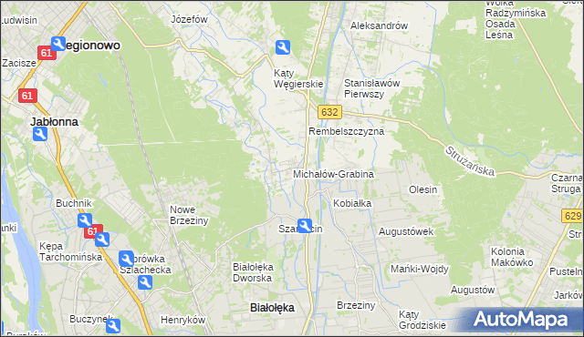 mapa Michałów-Grabina, Michałów-Grabina na mapie Targeo