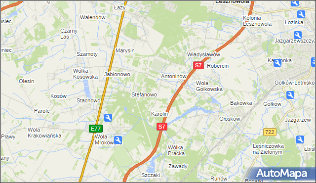 mapa Mieszkowo gmina Piaseczno, Mieszkowo gmina Piaseczno na mapie Targeo