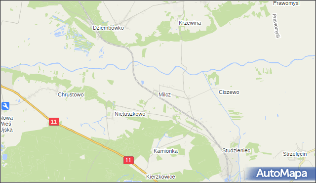 mapa Milcz, Milcz na mapie Targeo
