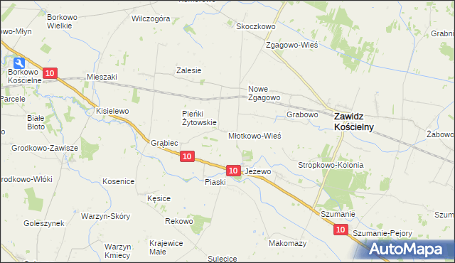 mapa Młotkowo-Wieś, Młotkowo-Wieś na mapie Targeo