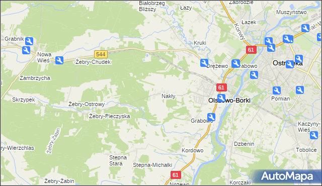 mapa Nakły, Nakły na mapie Targeo