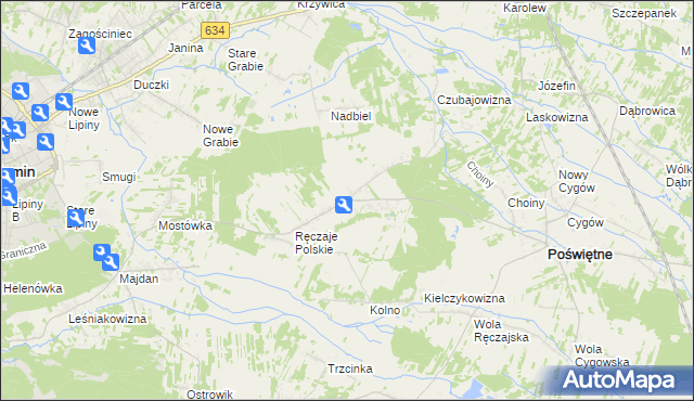 mapa Nowe Ręczaje, Nowe Ręczaje na mapie Targeo
