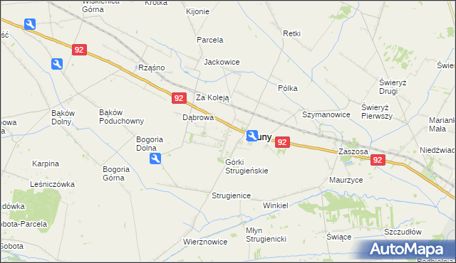 mapa Nowe Zduny, Nowe Zduny na mapie Targeo