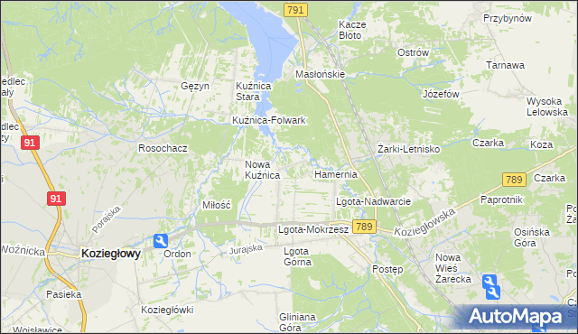 mapa Oczko, Oczko na mapie Targeo