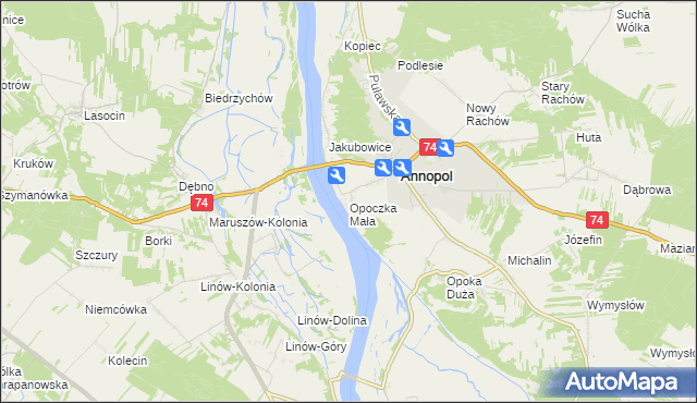 mapa Opoczka Mała, Opoczka Mała na mapie Targeo