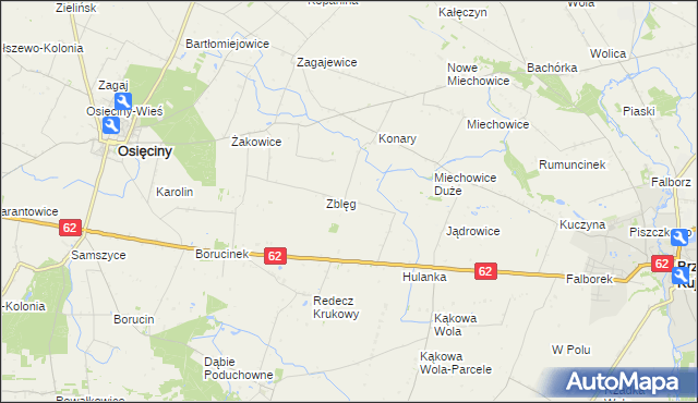 mapa Osłonki, Osłonki na mapie Targeo