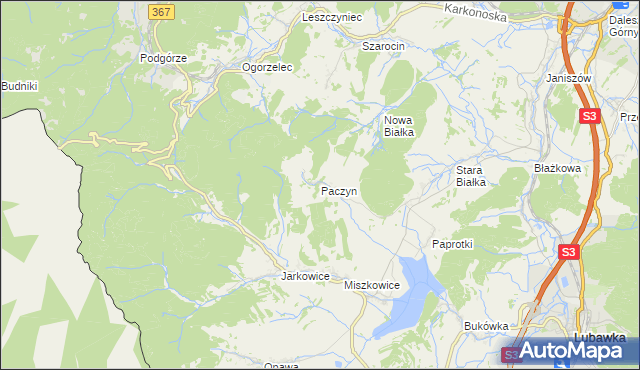 mapa Paczyn, Paczyn na mapie Targeo