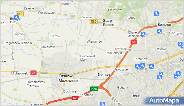 mapa Piotrkówek Duży, Piotrkówek Duży na mapie Targeo