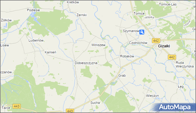 mapa Prusinów, Prusinów na mapie Targeo