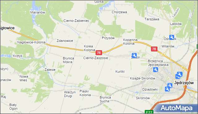 mapa Prząsław, Prząsław na mapie Targeo