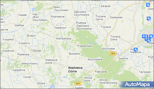 mapa Przebendów, Przebendów na mapie Targeo