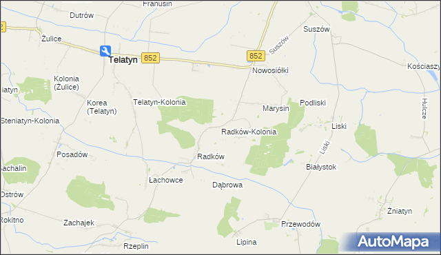 mapa Radków-Kolonia, Radków-Kolonia na mapie Targeo