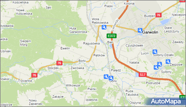 mapa Rębków, Rębków na mapie Targeo