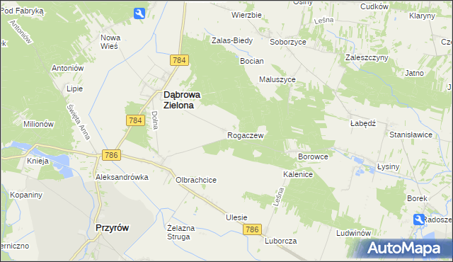 mapa Rogaczew, Rogaczew na mapie Targeo