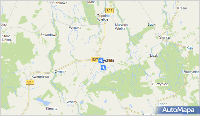 mapa Rychliki, Rychliki na mapie Targeo