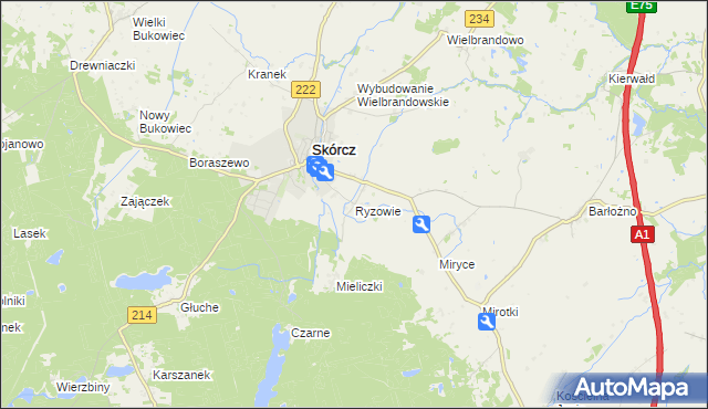 mapa Ryzowie, Ryzowie na mapie Targeo