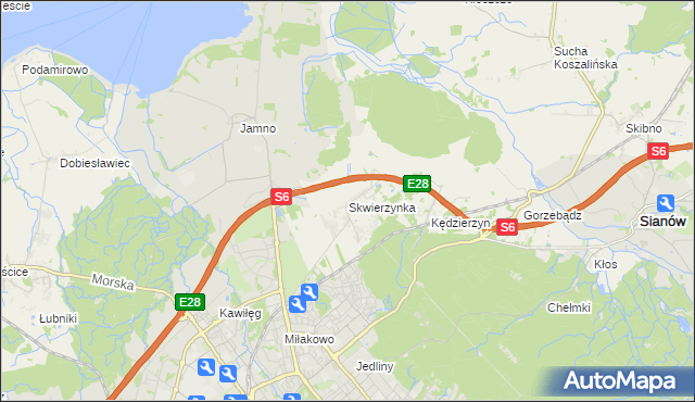 mapa Skwierzynka, Skwierzynka na mapie Targeo