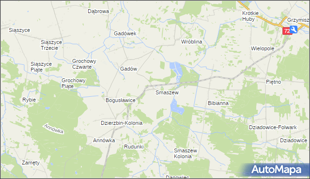mapa Smaszew, Smaszew na mapie Targeo