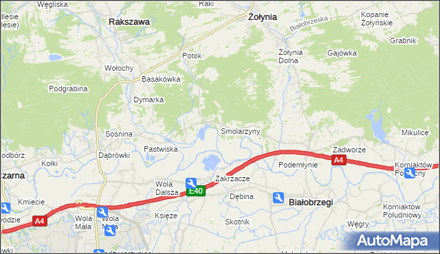 mapa Smolarzyny, Smolarzyny na mapie Targeo