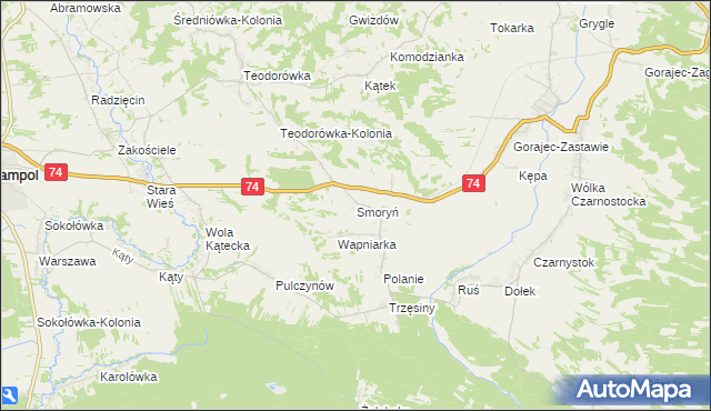 mapa Smoryń, Smoryń na mapie Targeo