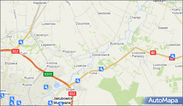 mapa Sobianowice, Sobianowice na mapie Targeo