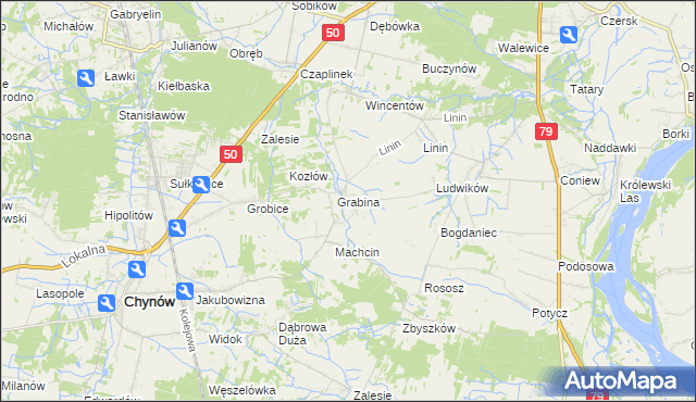 mapa Staniszewice, Staniszewice na mapie Targeo