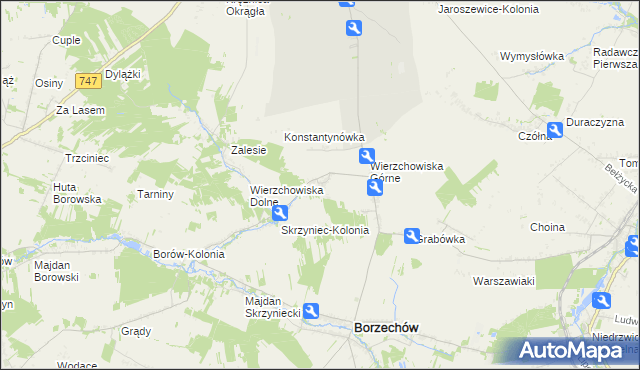 mapa Stare Wierzchowiska, Stare Wierzchowiska na mapie Targeo
