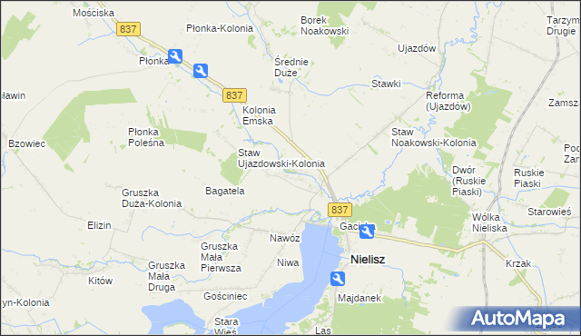 mapa Staw Noakowski, Staw Noakowski na mapie Targeo