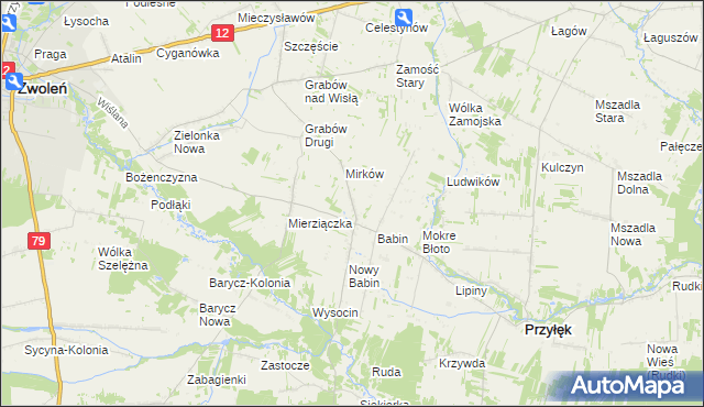 mapa Stefanów gmina Przyłęk, Stefanów gmina Przyłęk na mapie Targeo