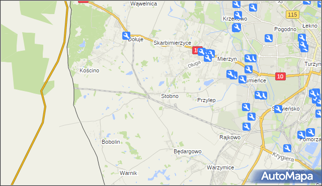 mapa Stobno gmina Kołbaskowo, Stobno gmina Kołbaskowo na mapie Targeo