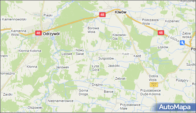 mapa Sulgostów, Sulgostów na mapie Targeo