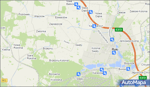 mapa Swaty, Swaty na mapie Targeo