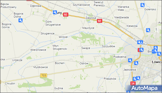 mapa Świące, Świące na mapie Targeo