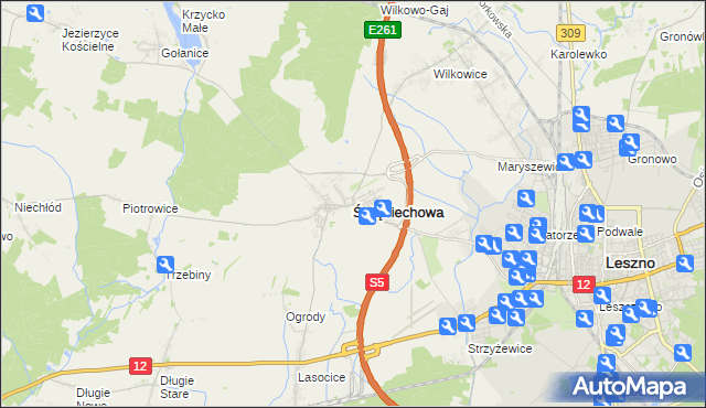 mapa Święciechowa, Święciechowa na mapie Targeo