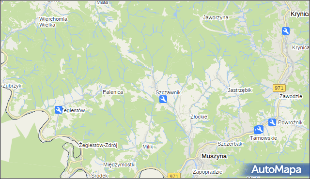 mapa Szczawnik, Szczawnik na mapie Targeo