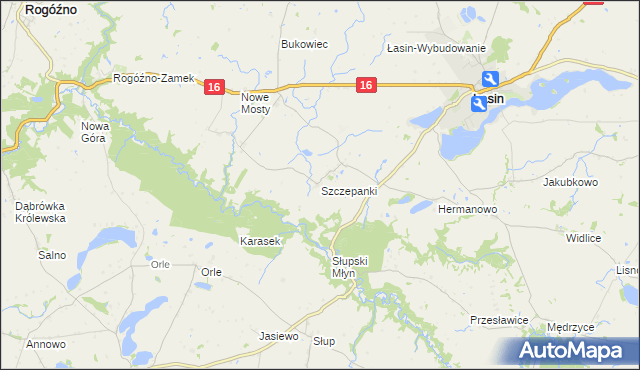 mapa Szczepanki gmina Łasin, Szczepanki gmina Łasin na mapie Targeo